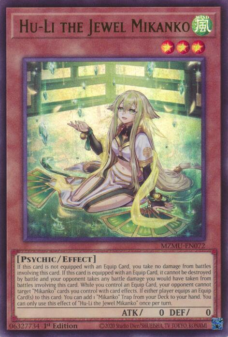 Hu-Li the Jewel Mikanko MZMU-EN072 card from Maze of Muertos