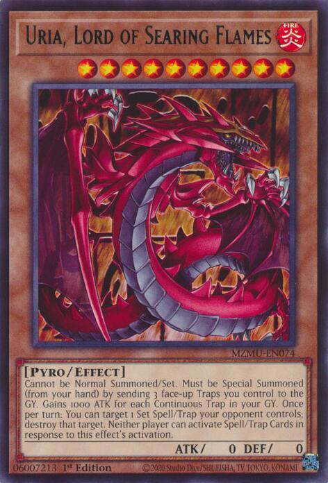 Uria, Lord of Searing Flames MZMU-EN074 card from Maze of Muertos