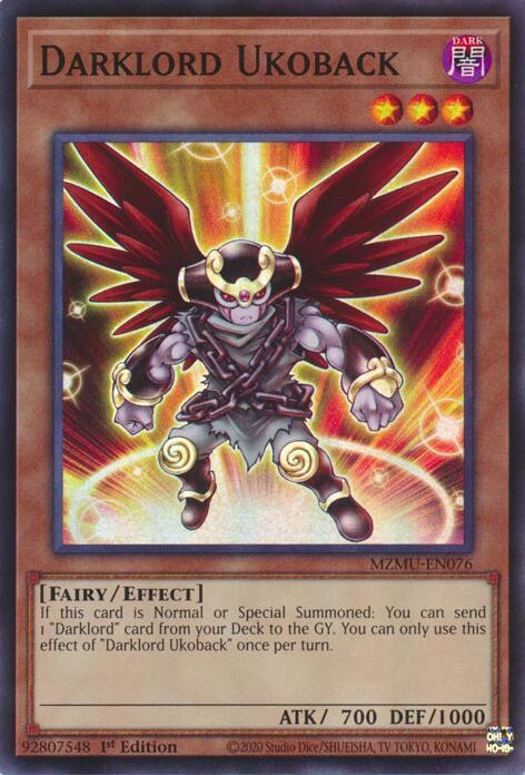 Darklord Ukoback MZMU-EN076 card from Maze of Muertos