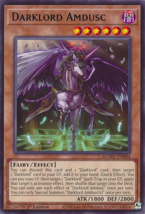 Darklord Amdusc MZMU-EN084 card from Maze of Muertos