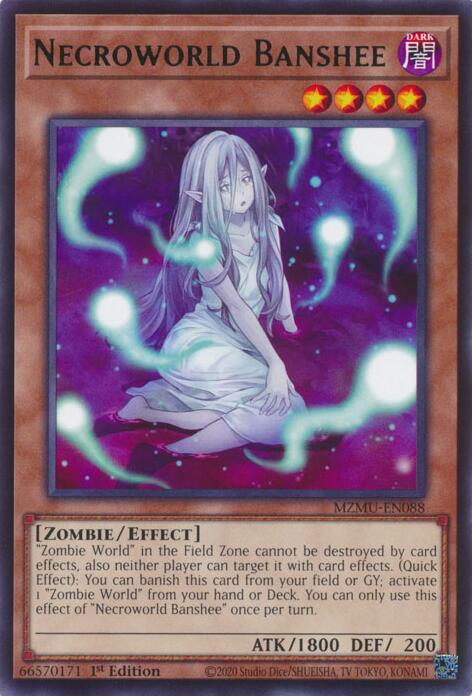 Necroworld Banshee MZMU-EN088 card from Maze of Muertos