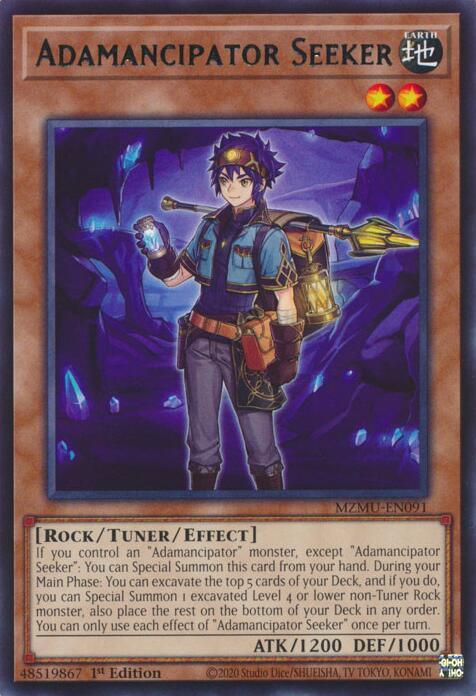 Adamancipator Seeker MZMU-EN091 card from Maze of Muertos
