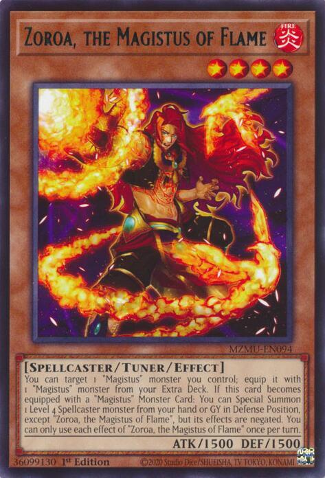Zoroa, the Magistus of Flame MZMU-EN094 card from Maze of Muertos