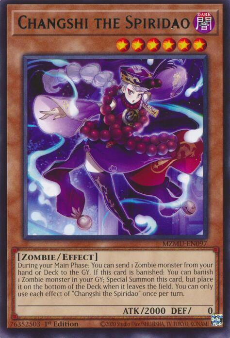 Changshi the Spiridao MZMU-EN097 card from Maze of Muertos