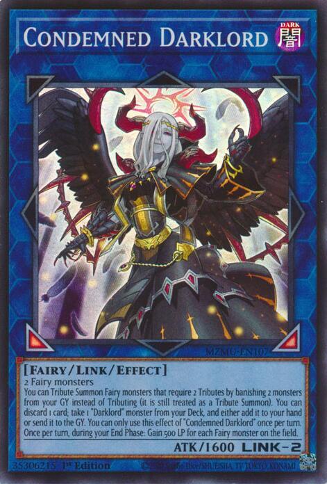 Condemned Darklord MZMU-EN107 card from Maze of Muertos