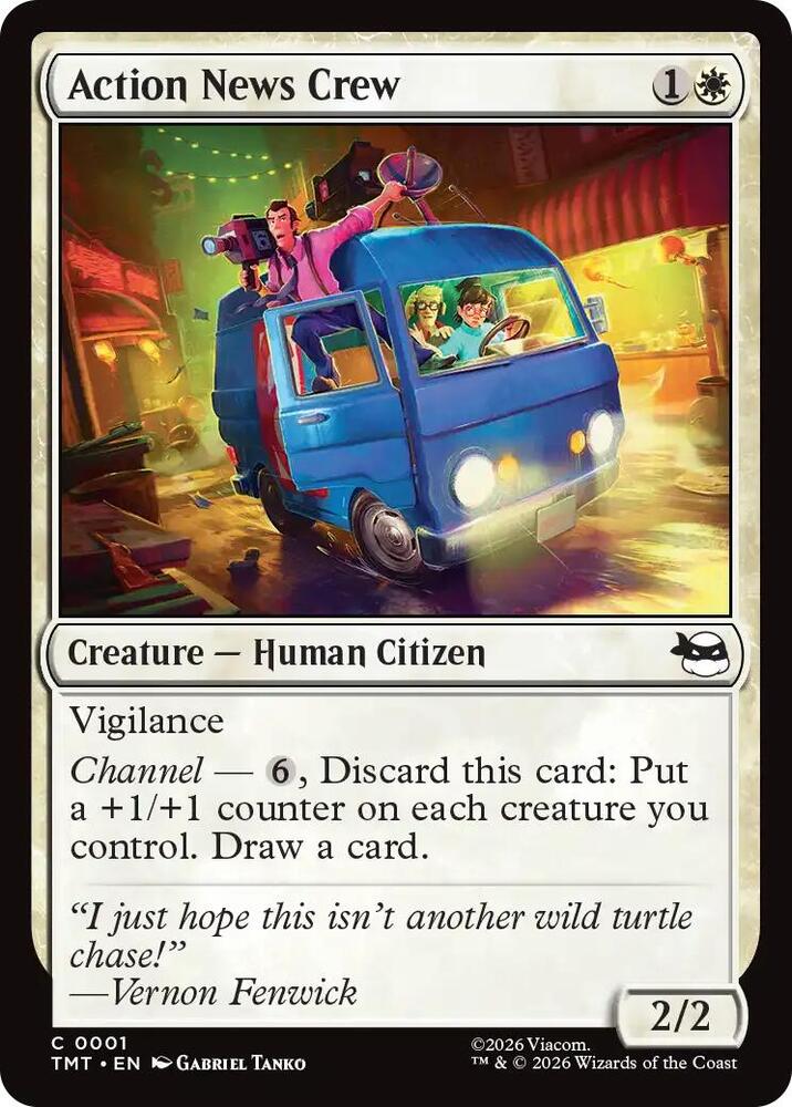 Action News Crew 1 card from Teenage Mutant Ninja Turtles