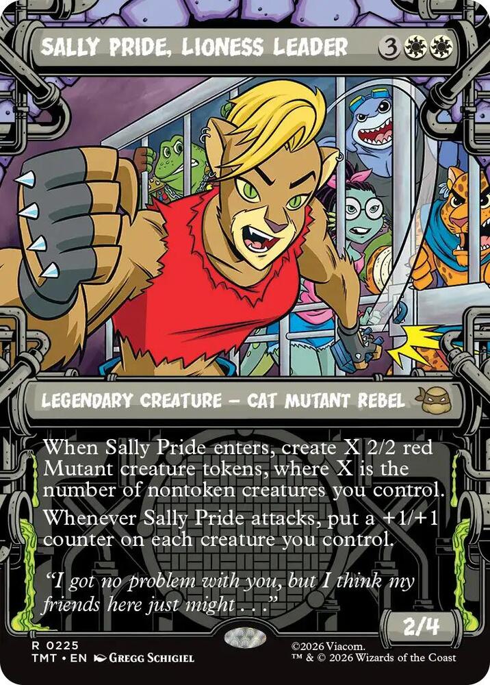 Sally Pride, Lioness Leader (Showcase) 225 card from Teenage Mutant Ninja Turtles