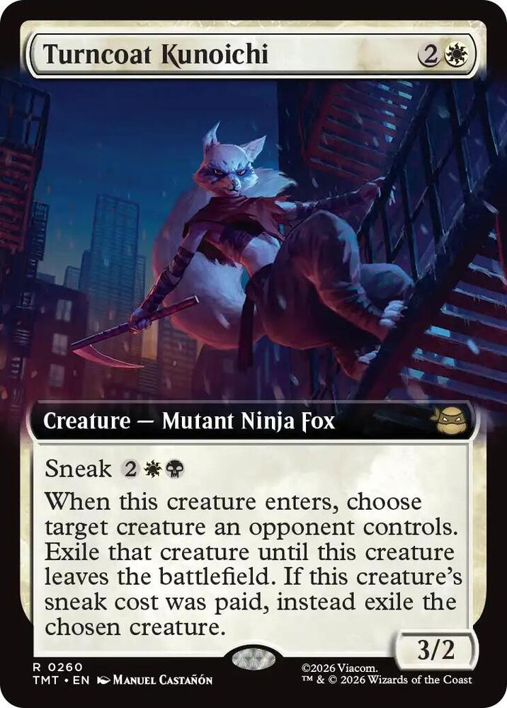 Turncoat Kunoichi (Extended Art) 260 card from Teenage Mutant Ninja Turtles