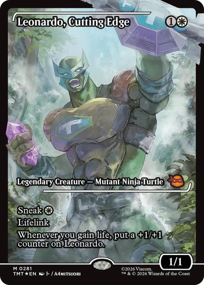Leonardo, Cutting Edge (Showcase) 281 card from Teenage Mutant Ninja Turtles