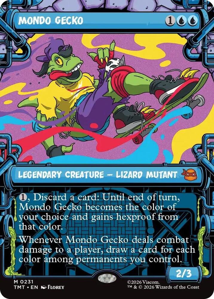 Mondo Gecko (Showcase) 231 card from Teenage Mutant Ninja Turtles
