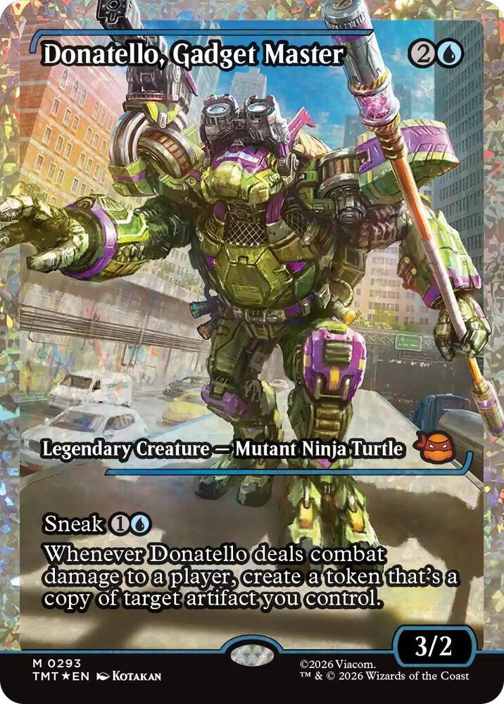 Donatello, Gadget Master (Showcase) (Fracture Foil) 293 card from Teenage Mutant Ninja Turtles