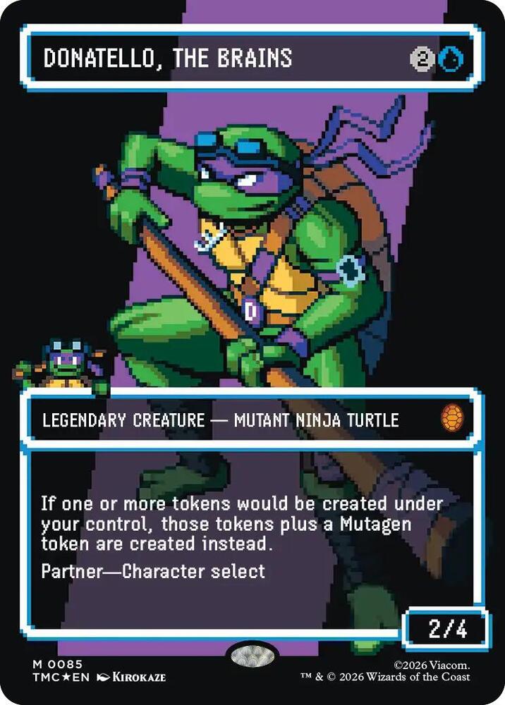 Donatello, the Brains (Borderless) (Surge Foil) 85 card from Commander: Teenage Mutant Ninja Turtles