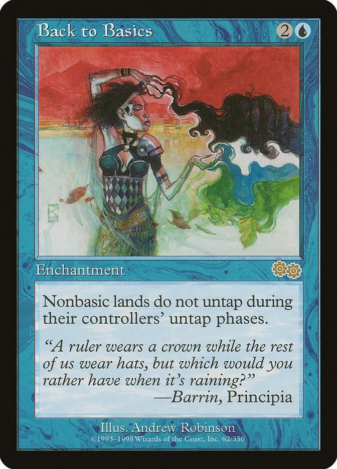Back to Basics 62 card from Urza's Saga