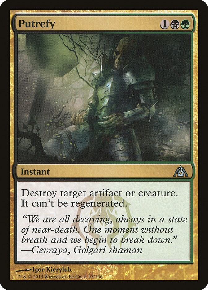 Putrefy 93 card from Dragon's Maze