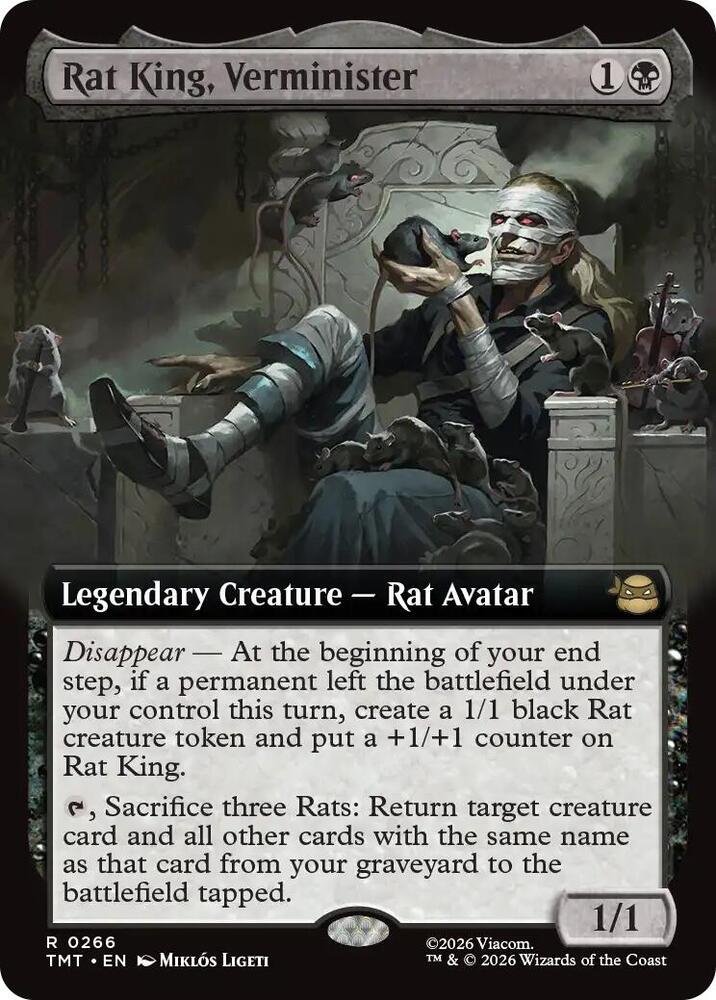 Rat King, Verminister (Extended Art) 266 card from Teenage Mutant Ninja Turtles