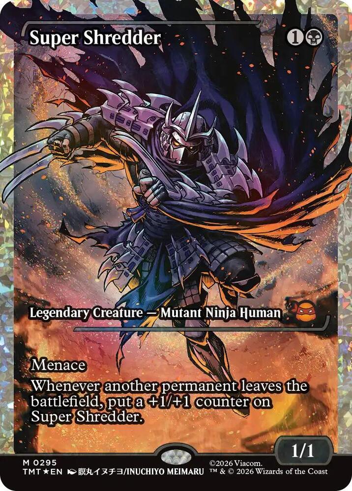 Super Shredder (Showcase) (Fracture Foil) 295 card from Teenage Mutant Ninja Turtles