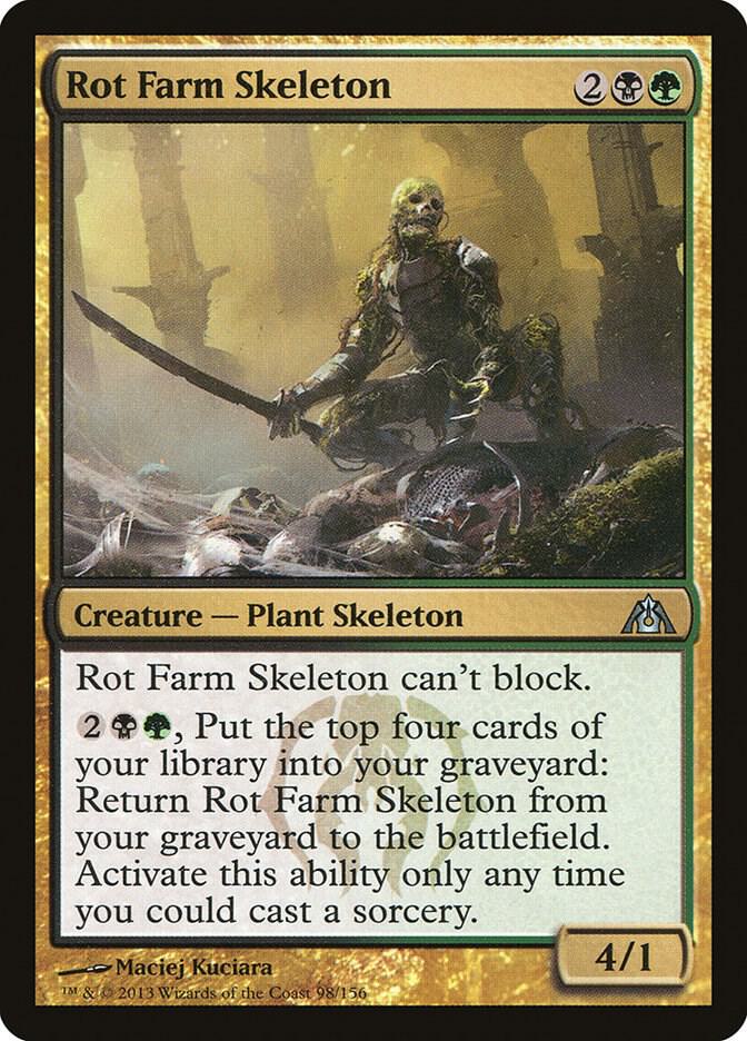 Rot Farm Skeleton 98 card from Dragon's Maze
