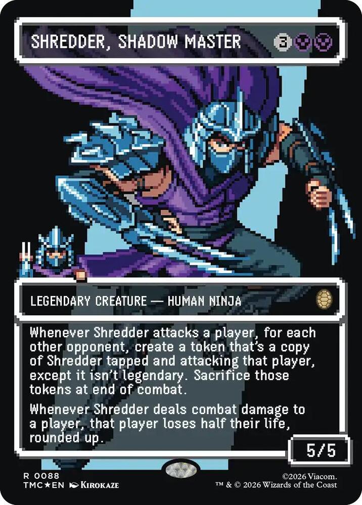 Shredder, Shadow Master (Borderless) (Surge Foil) 88 card from Commander: Teenage Mutant Ninja Turtles
