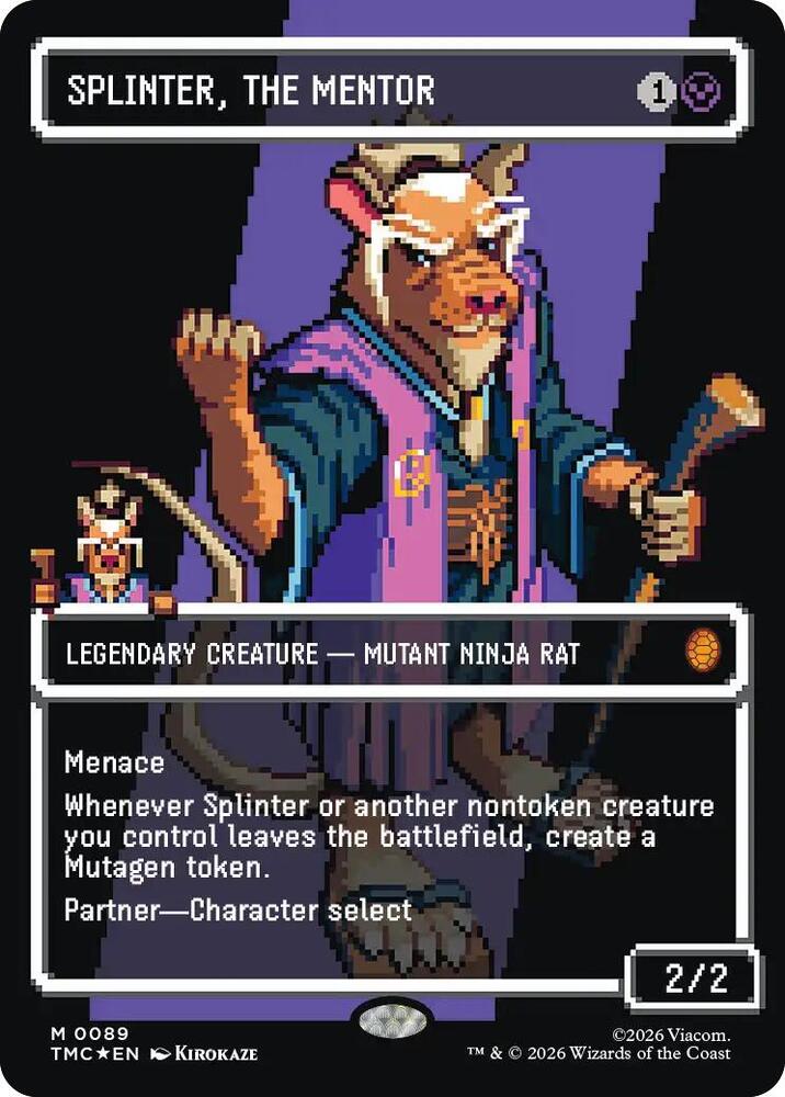 Splinter, the Mentor (Borderless) (Surge Foil) 89 card from Commander: Teenage Mutant Ninja Turtles