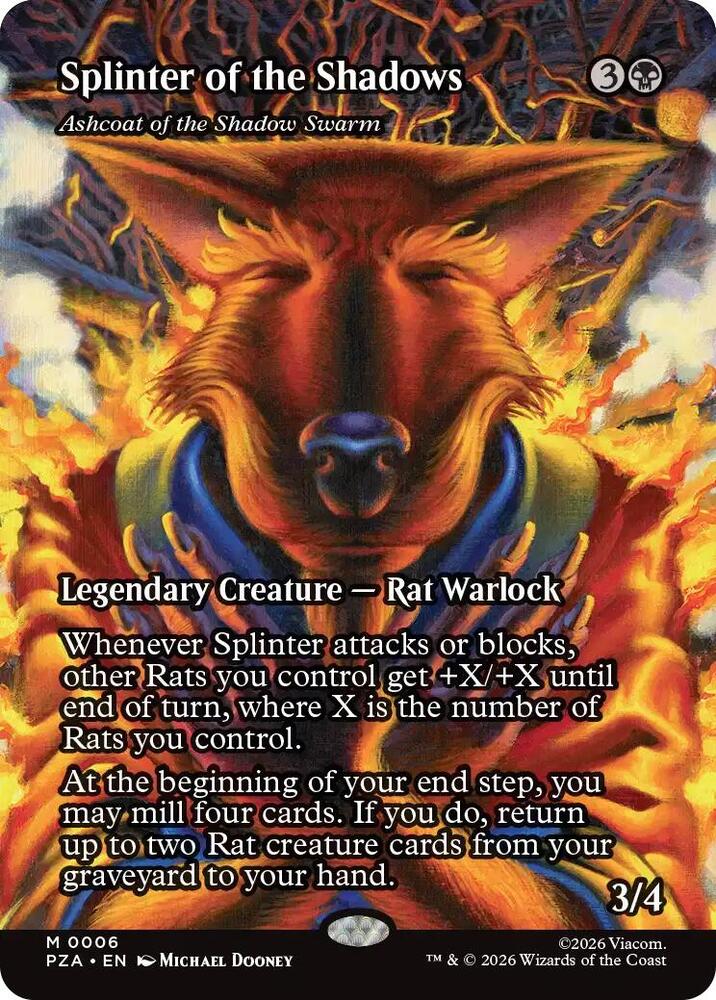 Splinter of the Shadows - Ashcoat of the Shadow Swarm (Borderless) 6 card from Teenage Mutant Ninja Turtles Source Material