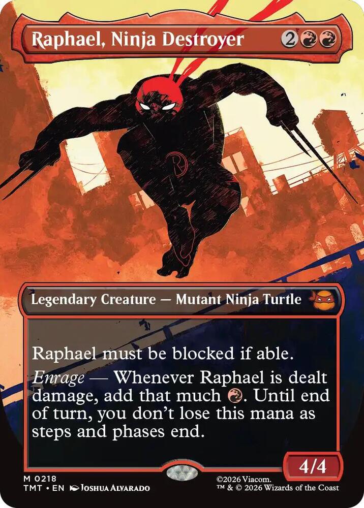 Raphael, Ninja Destroyer (Borderless) 218 card from Teenage Mutant Ninja Turtles