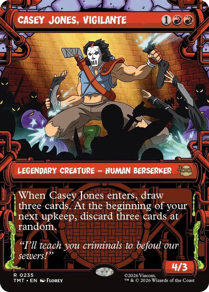 Casey Jones, Vigilante (Showcase) 235 card from Teenage Mutant Ninja Turtles