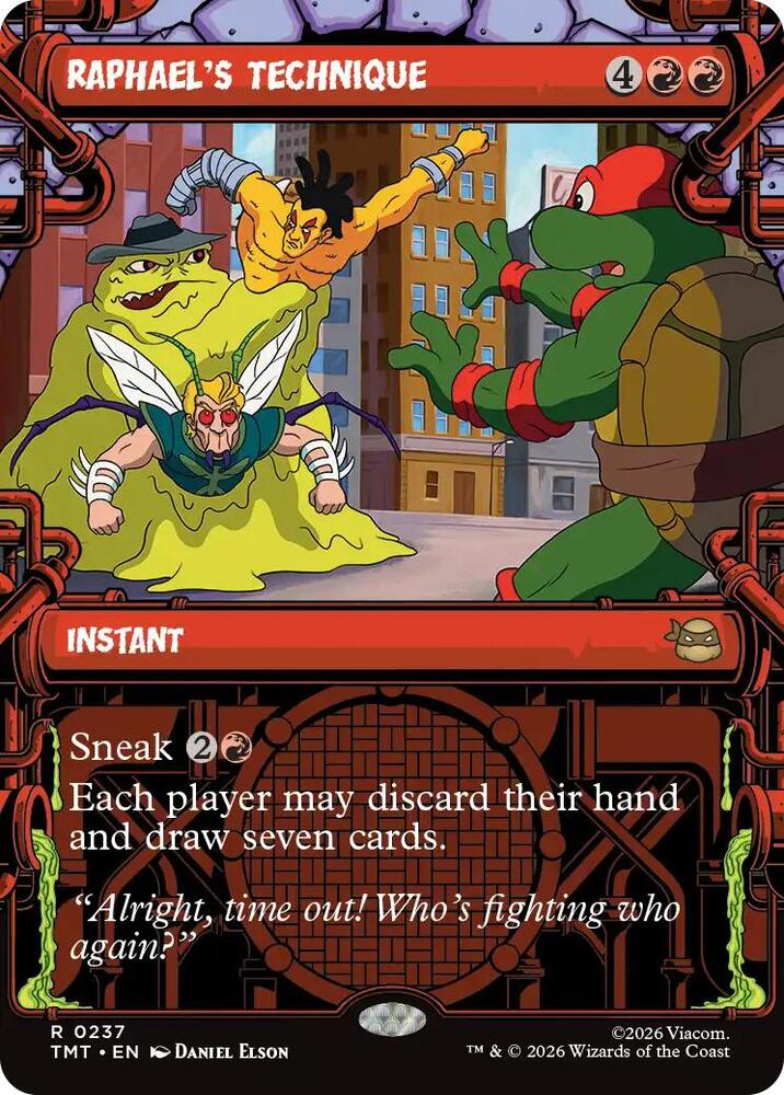 Raphael's Technique (Showcase) 237 card from Teenage Mutant Ninja Turtles