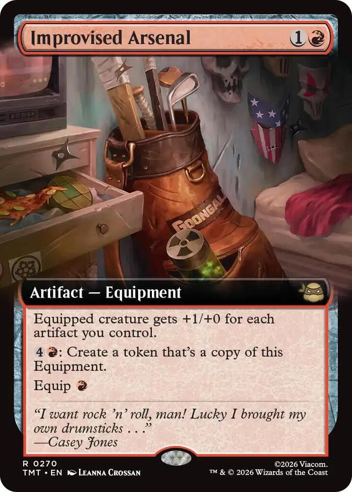 Improvised Arsenal (Extended Art) 270 card from Teenage Mutant Ninja Turtles