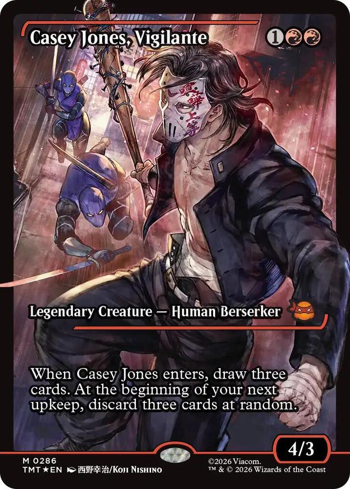 Casey Jones, Vigilante (Showcase) 286 card from Teenage Mutant Ninja Turtles