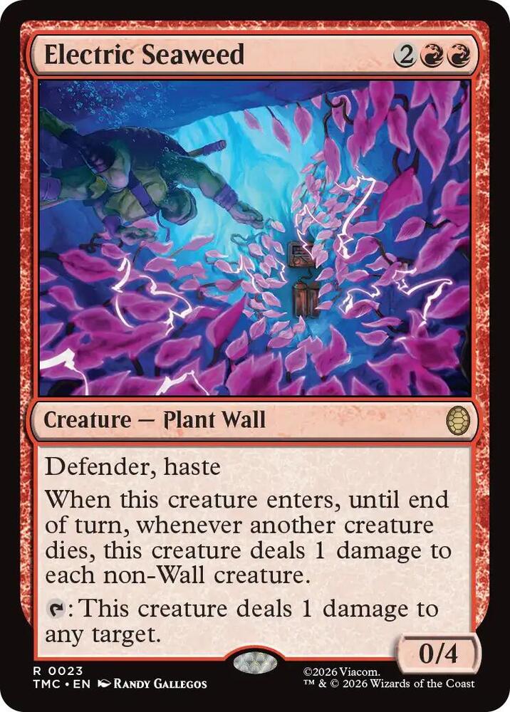 Electric Seaweed 23 card from Commander: Teenage Mutant Ninja Turtles