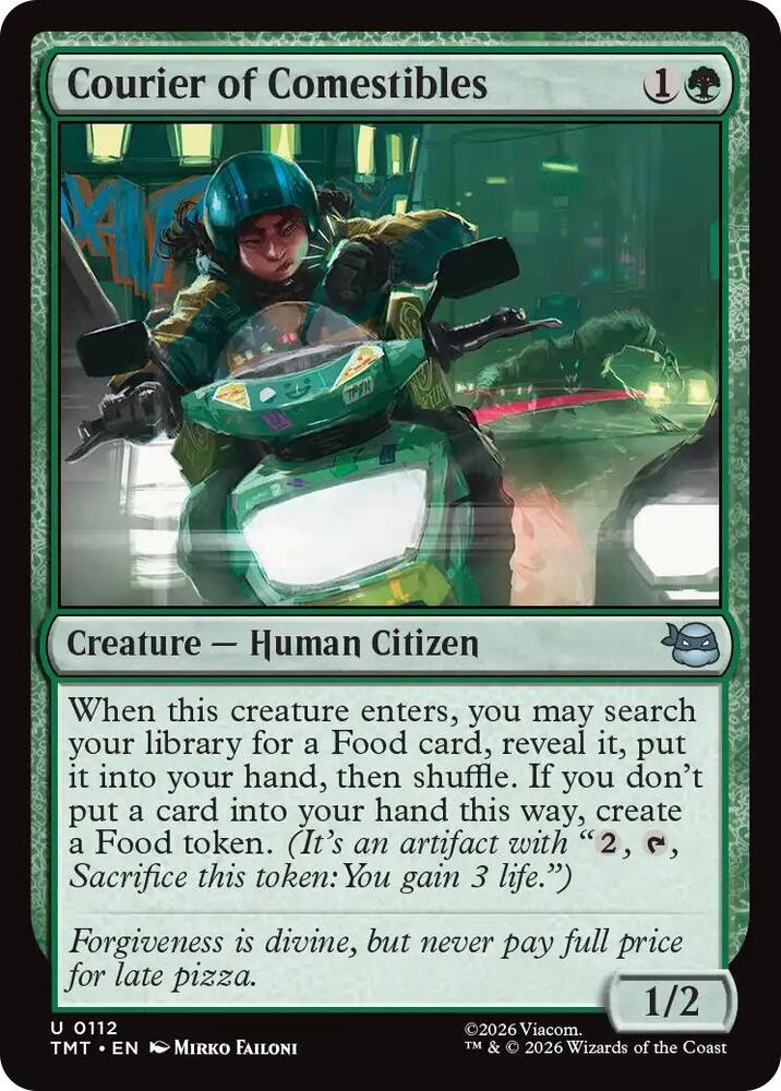 Courier of Comestibles 112 card from Teenage Mutant Ninja Turtles