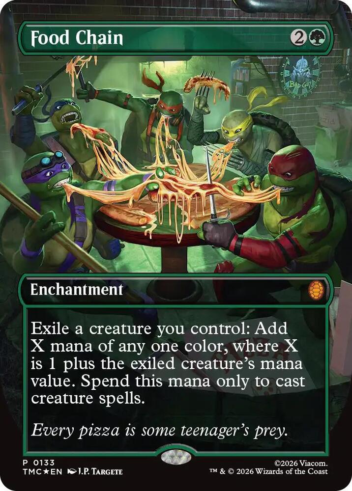 Food Chain (Borderless) 133 card from Commander: Teenage Mutant Ninja Turtles