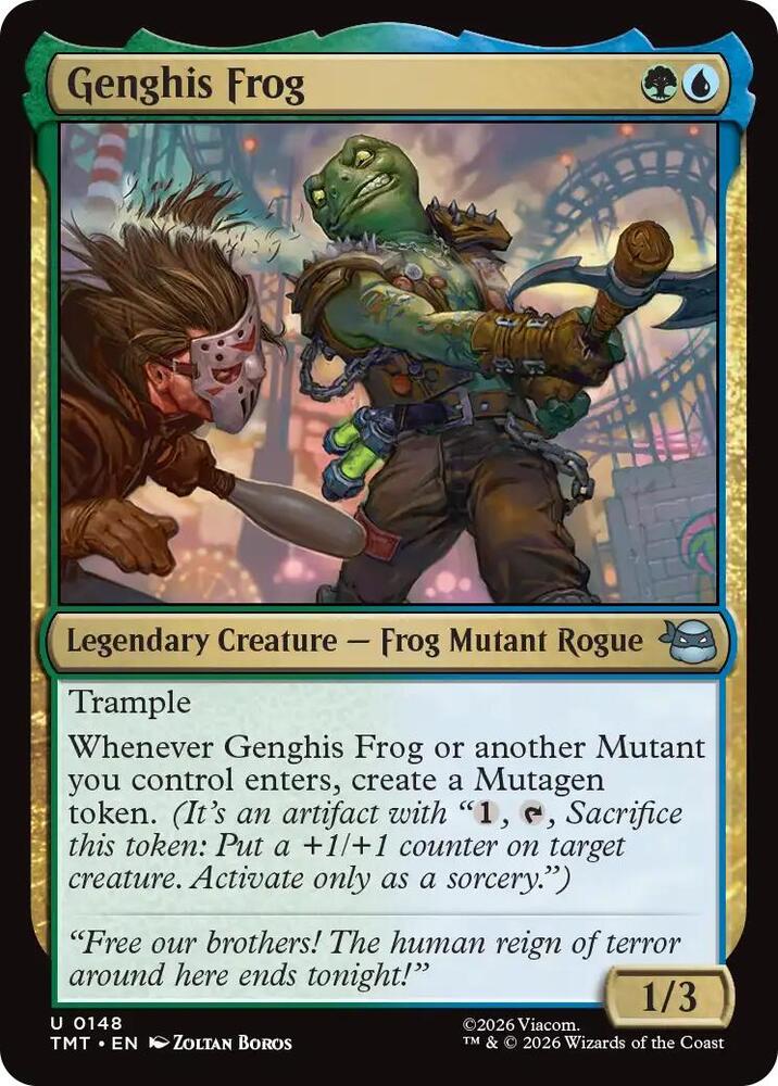 Genghis Frog 148 card from Teenage Mutant Ninja Turtles