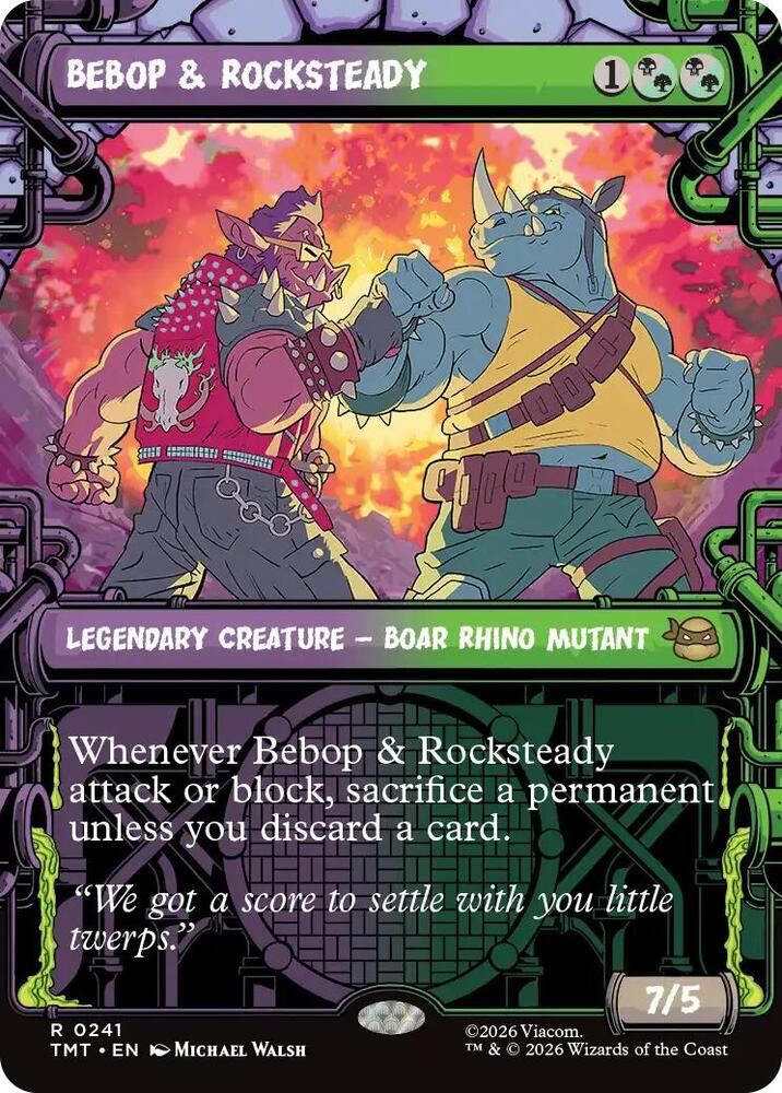 Bebop & Rocksteady (Showcase) 241 card from Teenage Mutant Ninja Turtles