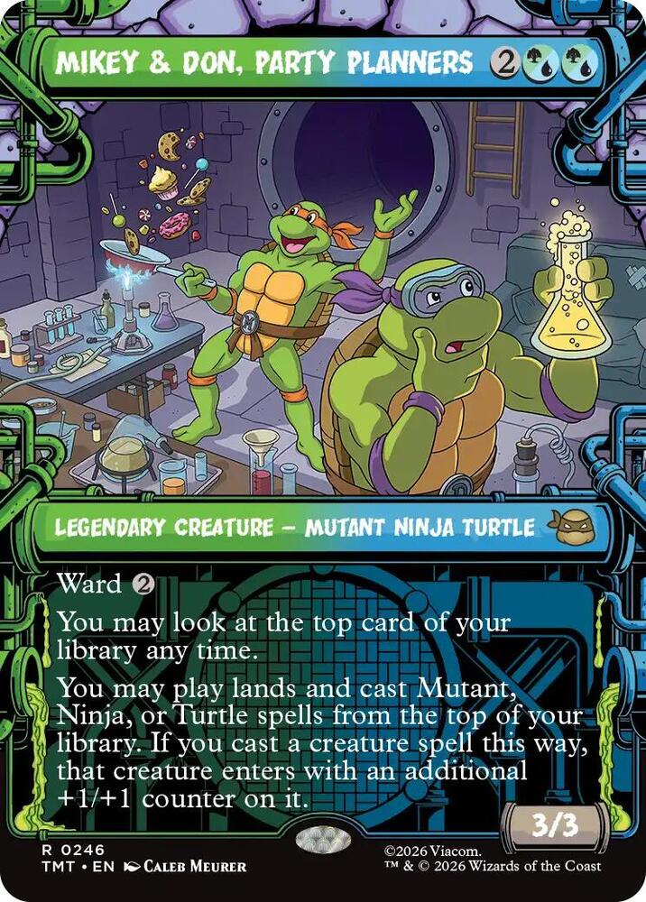 Mikey & Don, Party Planners (Showcase) 246 card from Teenage Mutant Ninja Turtles
