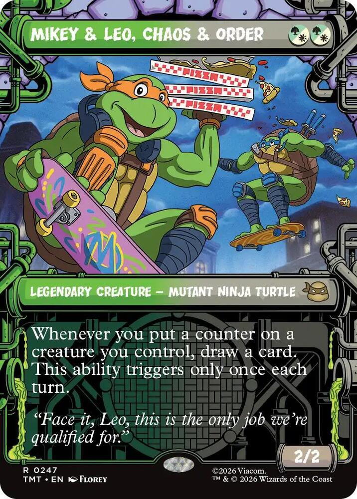 Mikey & Leo, Chaos & Order (Showcase) 247 card from Teenage Mutant Ninja Turtles