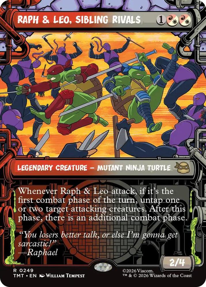 Raph & Leo, Sibling Rivals (Showcase) 249 card from Teenage Mutant Ninja Turtles