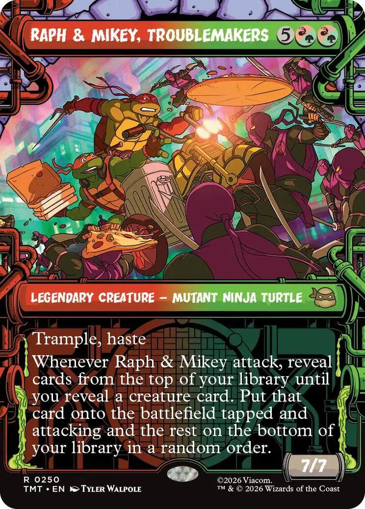 Raph & Mikey, Troublemakers (Showcase) 250 card from Teenage Mutant Ninja Turtles