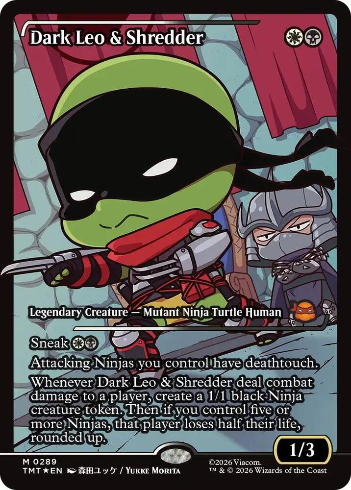 Dark Leo & Shredder (Showcase) 289 card from Teenage Mutant Ninja Turtles
