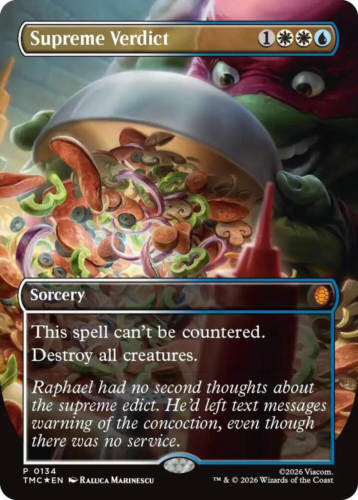Supreme Verdict (Borderless) 134 card from Commander: Teenage Mutant Ninja Turtles