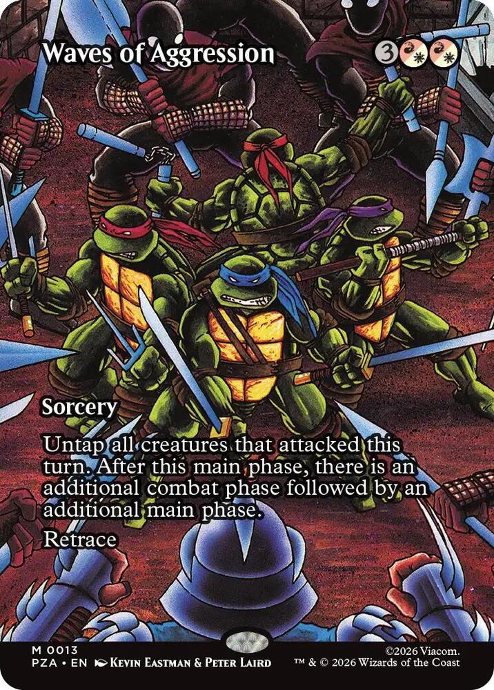 Waves of Aggression (Borderless) 13 card from Teenage Mutant Ninja Turtles Source Material