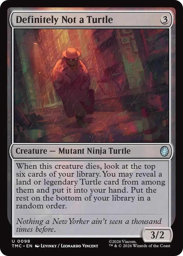 Definitely Not a Turtle 98 card from Commander: Teenage Mutant Ninja Turtles