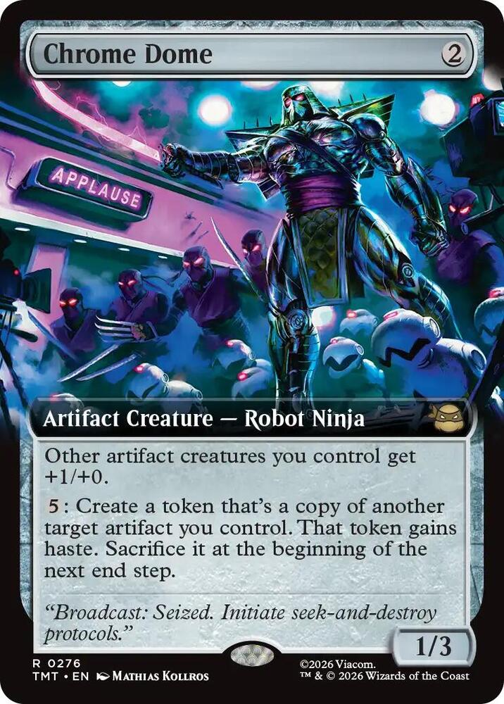 Chrome Dome (Extended Art) 276 card from Teenage Mutant Ninja Turtles