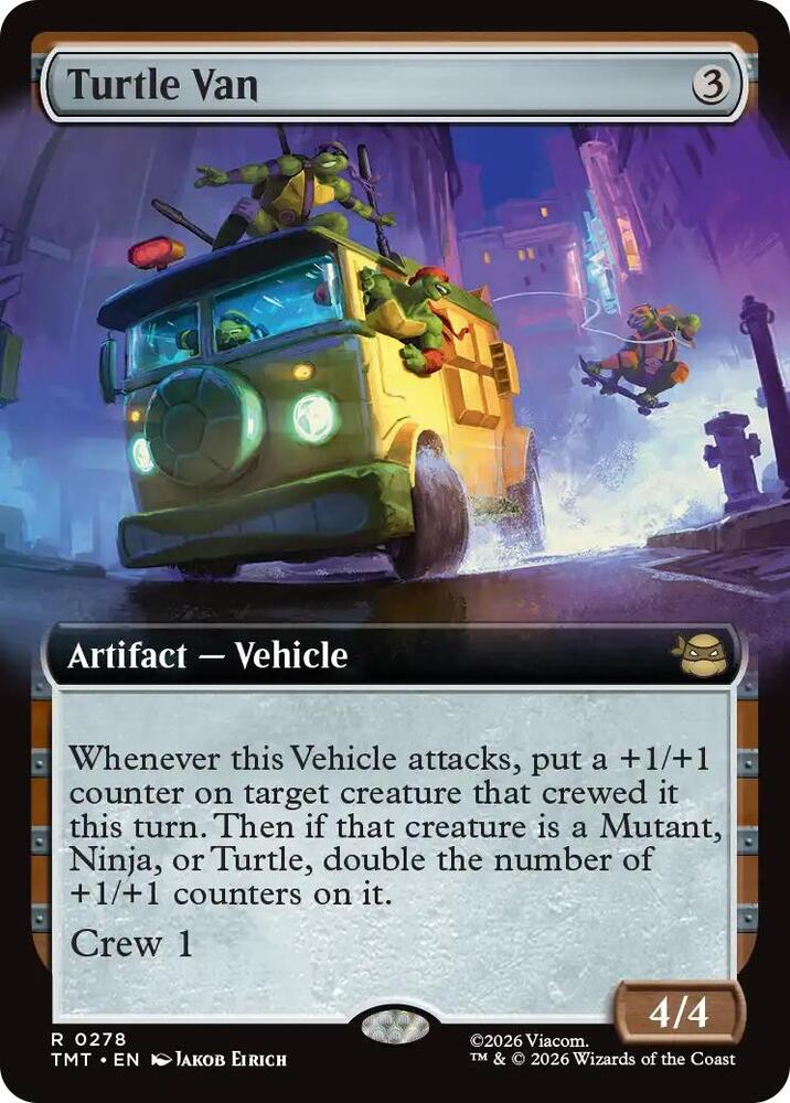 Turtle Van (Extended Art) 278 card from Teenage Mutant Ninja Turtles