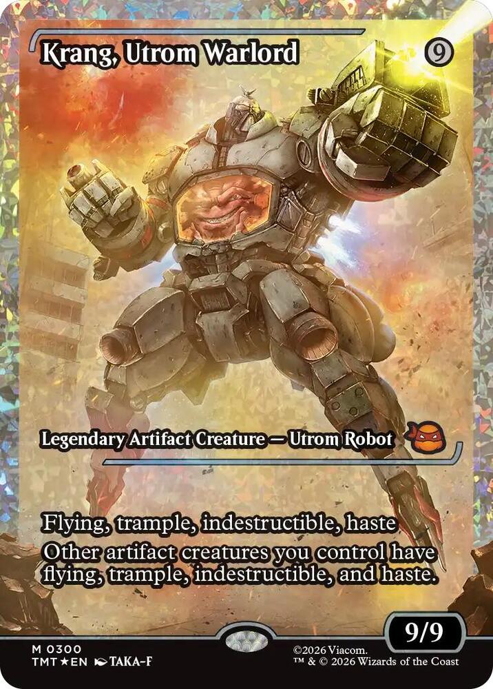 Krang, Utrom Warlord (Showcase) (Fracture Foil) 300 card from Teenage Mutant Ninja Turtles