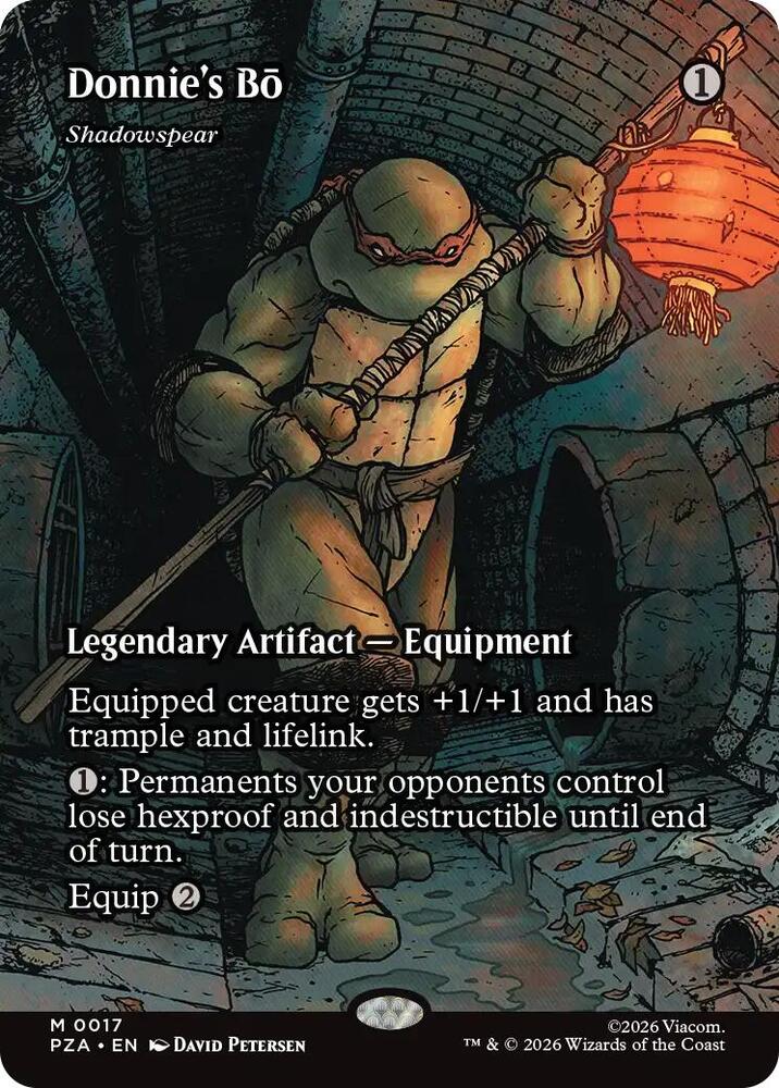 Donnie's Bo - Shadowspear (Borderless) 17 card from Teenage Mutant Ninja Turtles Source Material
