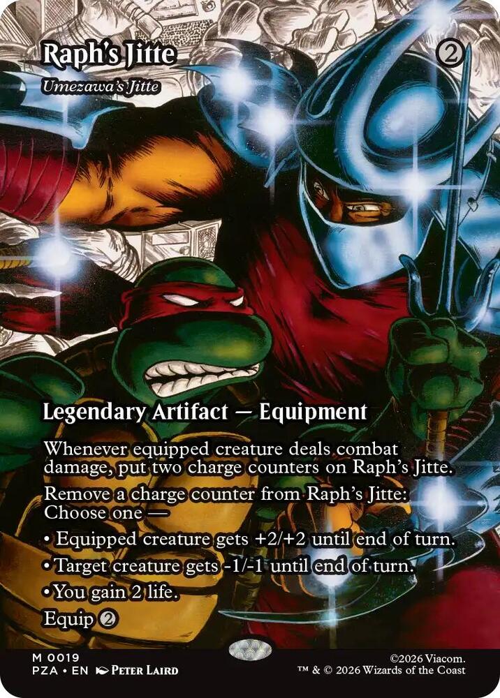 Raph's Jitte - Umezawa's Jitte (Borderless) 19 card from Teenage Mutant Ninja Turtles Source Material
