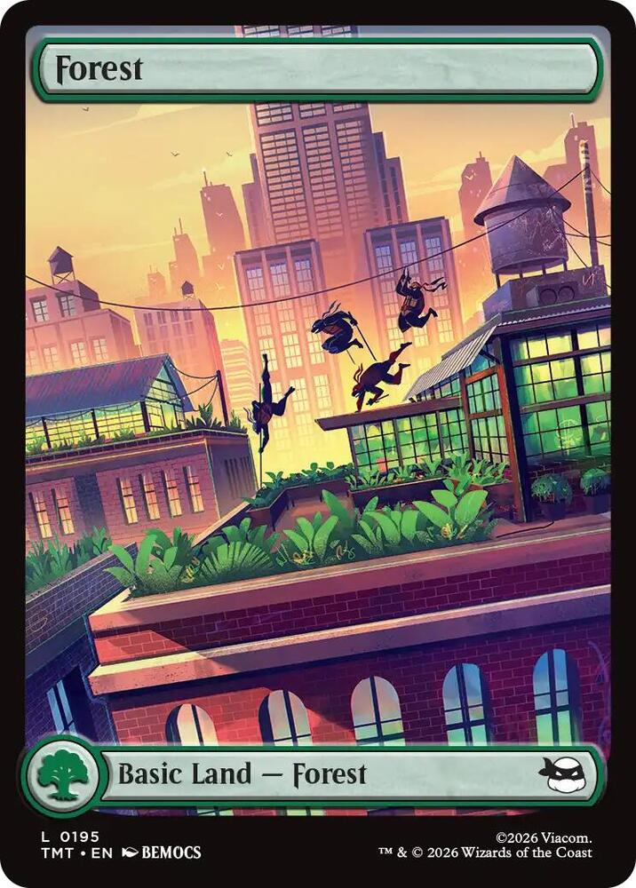 Forest 195 card from Teenage Mutant Ninja Turtles