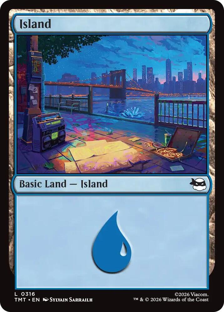 Island 316 card from Teenage Mutant Ninja Turtles