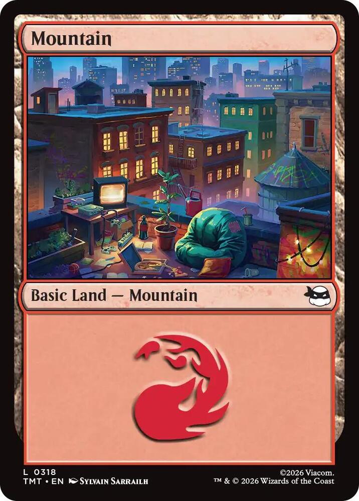 Mountain 318 card from Teenage Mutant Ninja Turtles